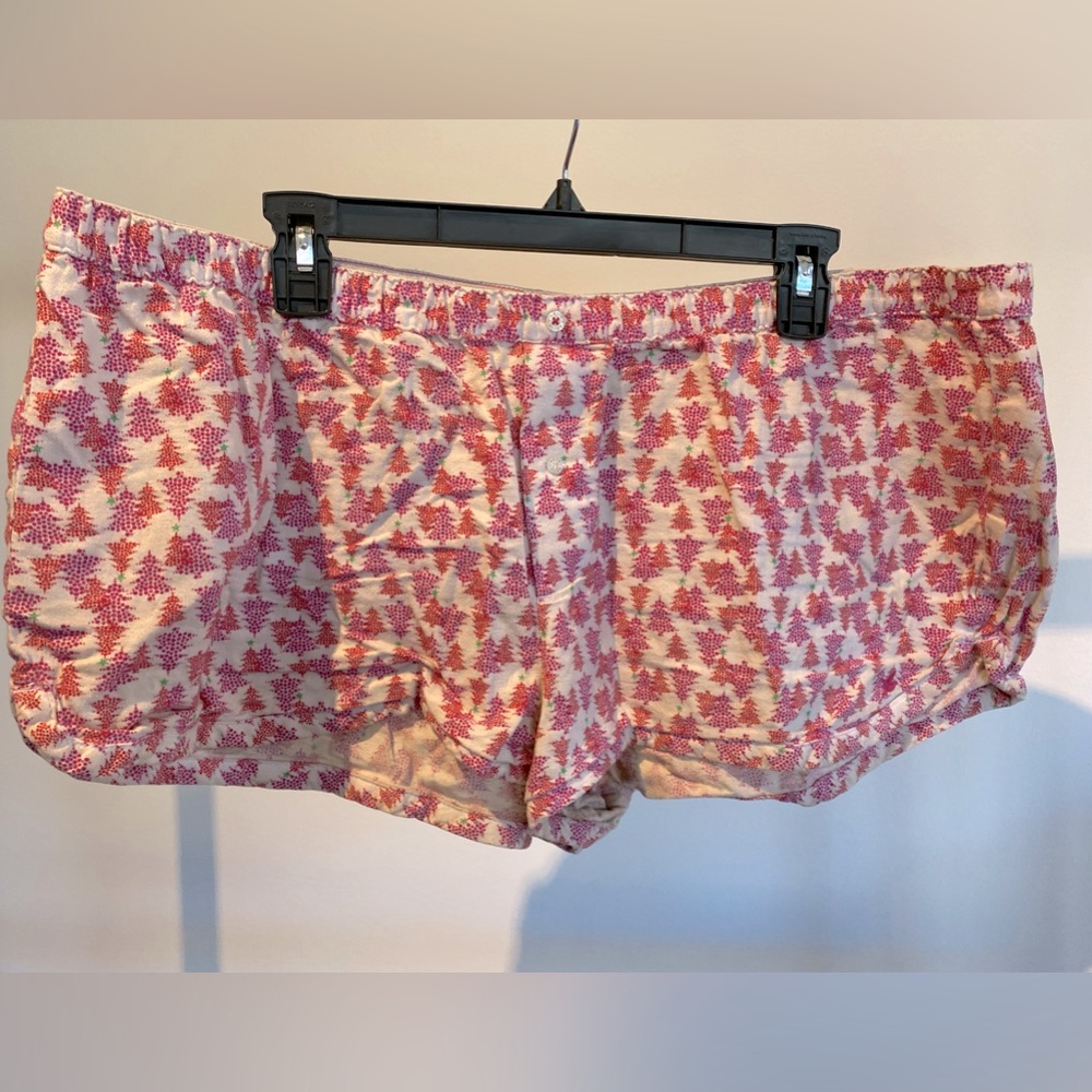 Aerie Pink/Red Christmas Tree Shorts